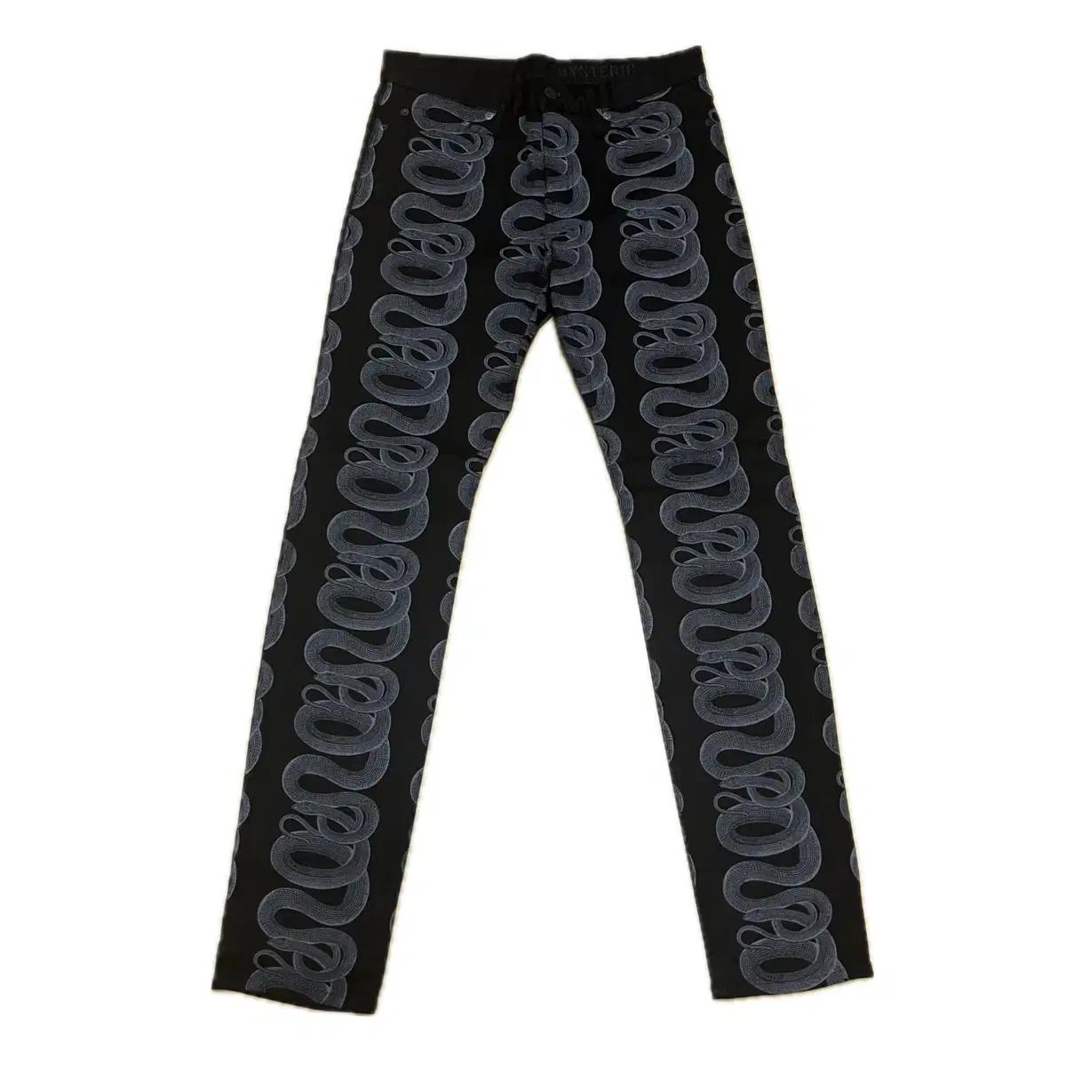 히스테릭글래머 스네이크진 흑청 30인치