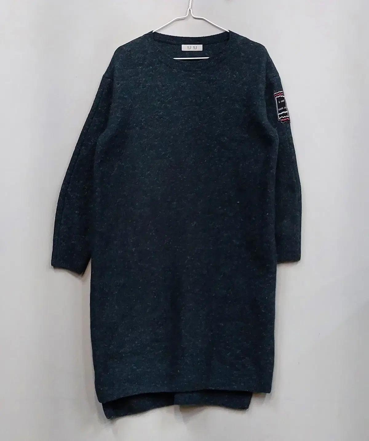 SJSJ한섬 여90넉넉 니트원피스 가을겨울 그린 91604