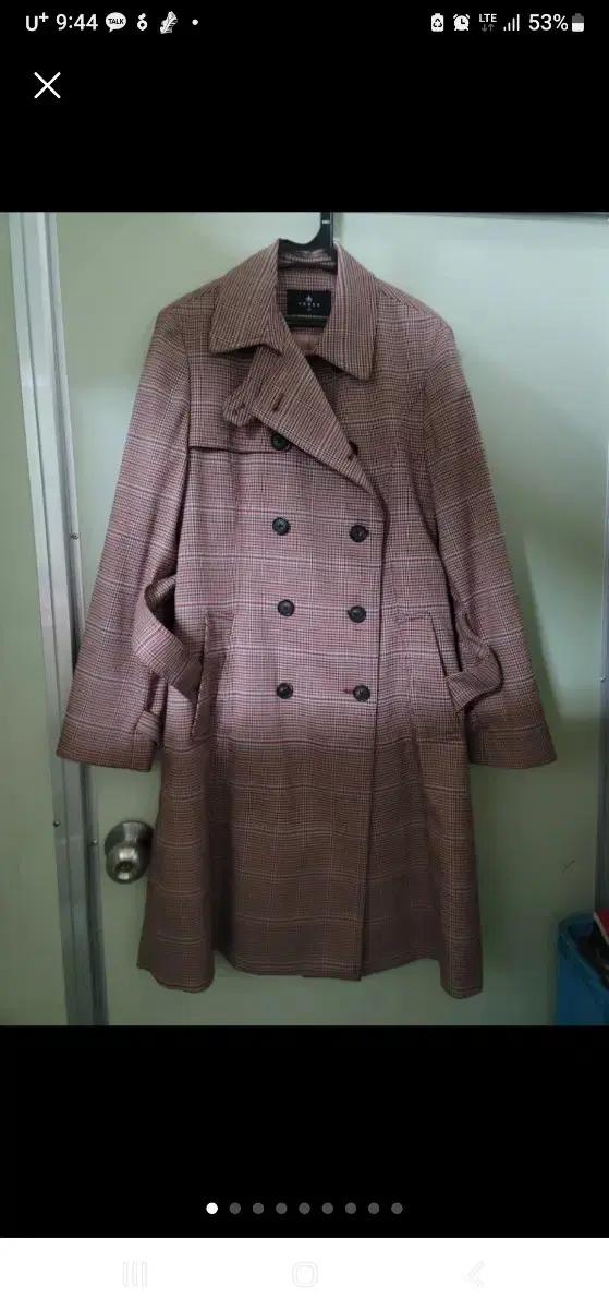 예쎄(yesse) 여성 체크 더블단추 트렌치코트/롱자켓 95사이즈 급처