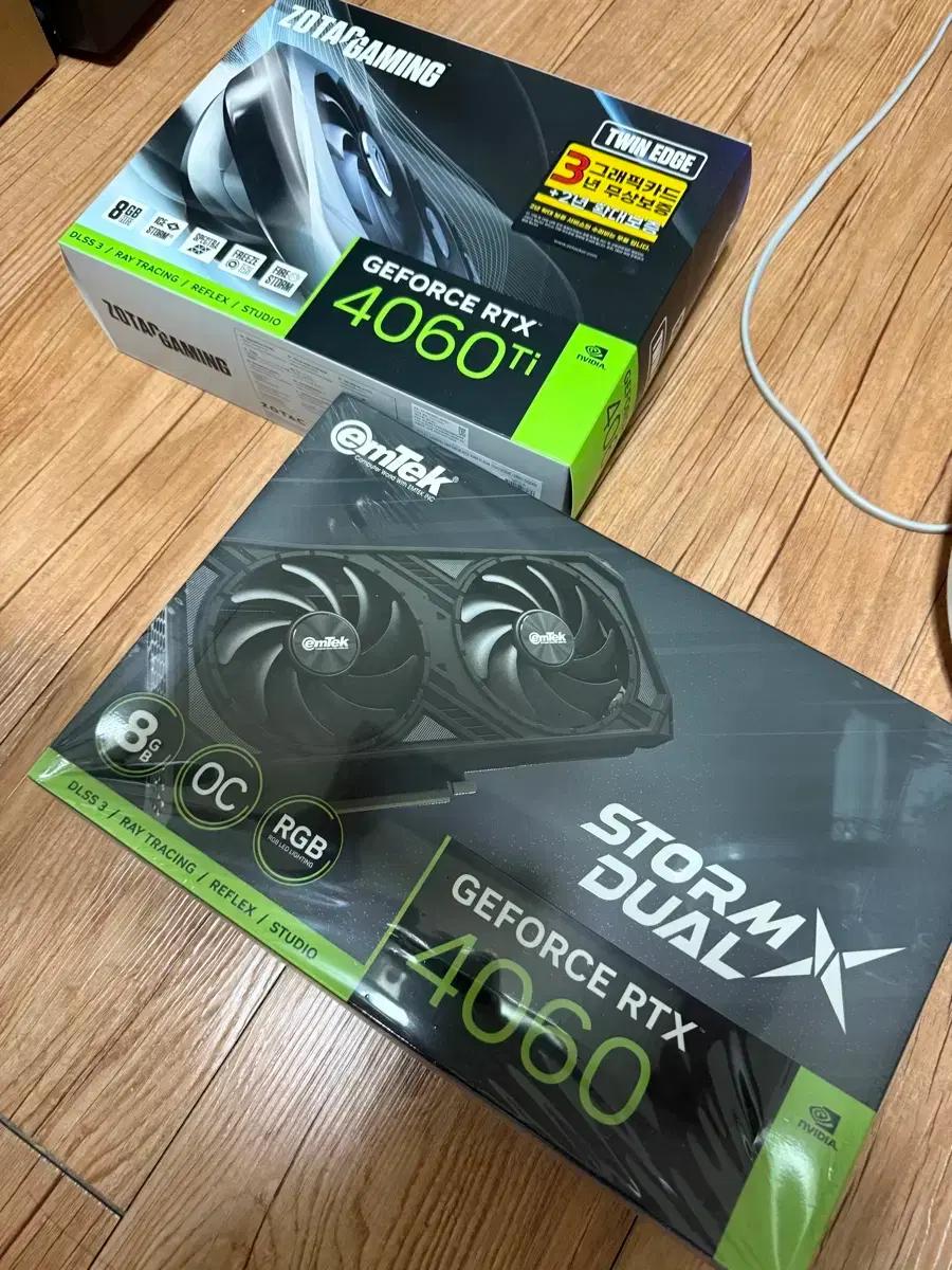 jotac 4060ti 트윈 엣지 8기가, 엠텍 rtx4060 미개봉