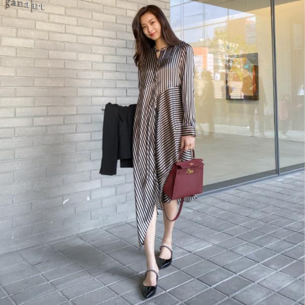 [새상품] 레디투웨어 시화 vicky striped 원피스 1size