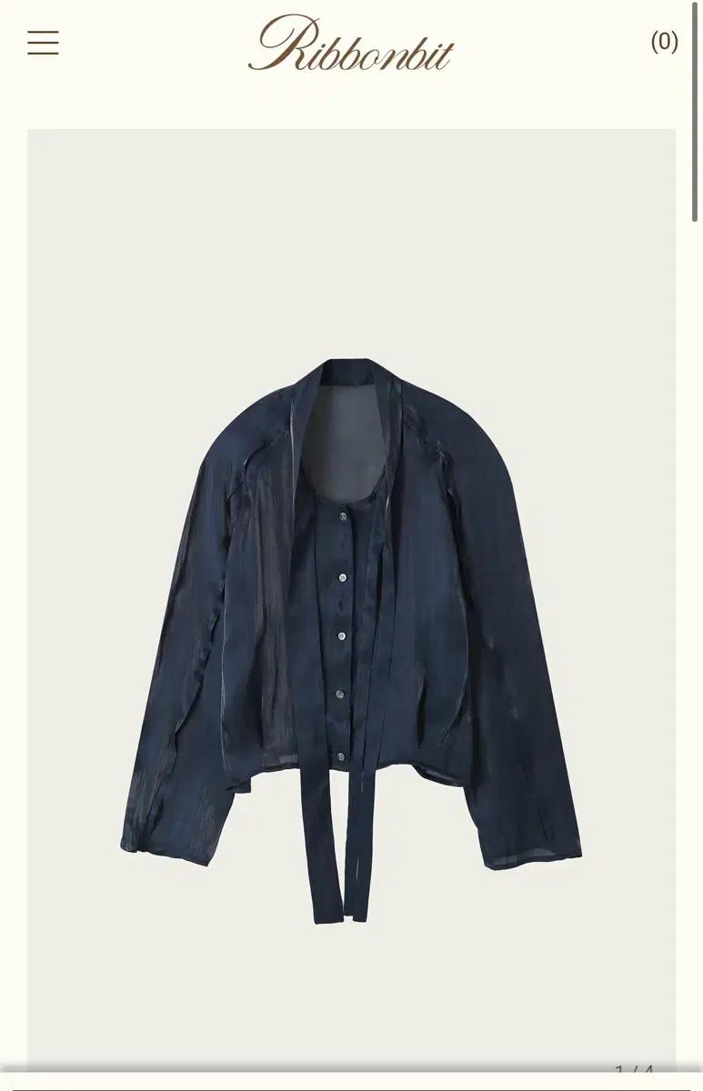 Ribbonbit 리본빛 Camile Tied Blouse navy