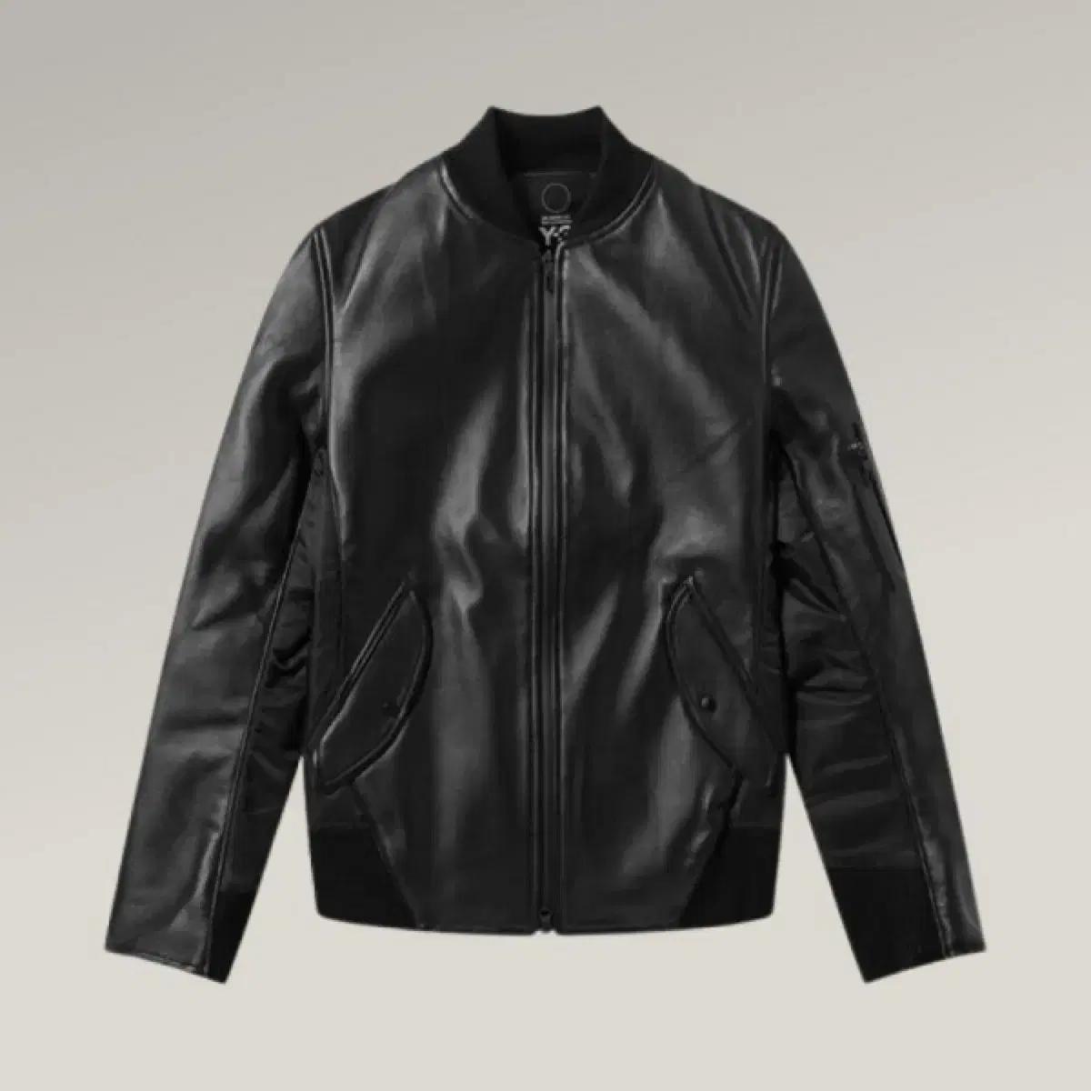 Y-3 요지야마모토 램스킨 본디드 레더자켓 블랙 스몰