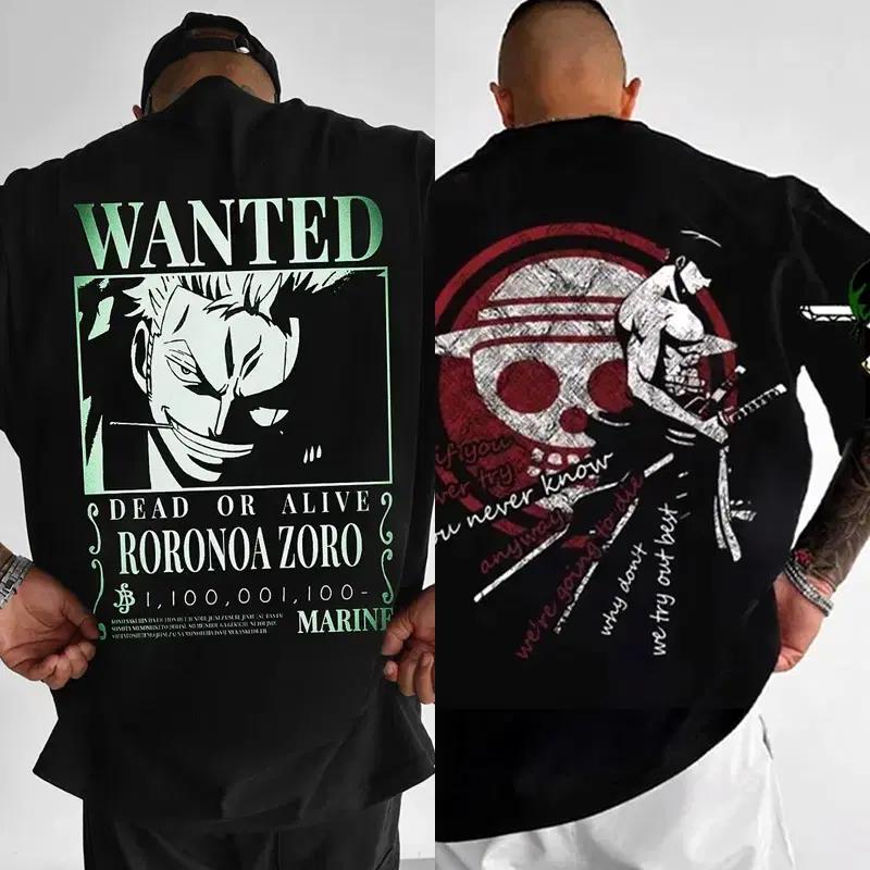 (새상품) 애니 원피스 조로 반팔티 100-110 만화 감성 캐릭터 의상