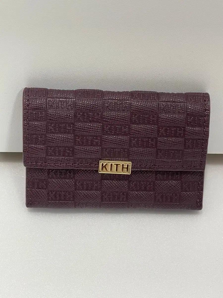 Kith 키스 와인색 카드홀더(새상품급)