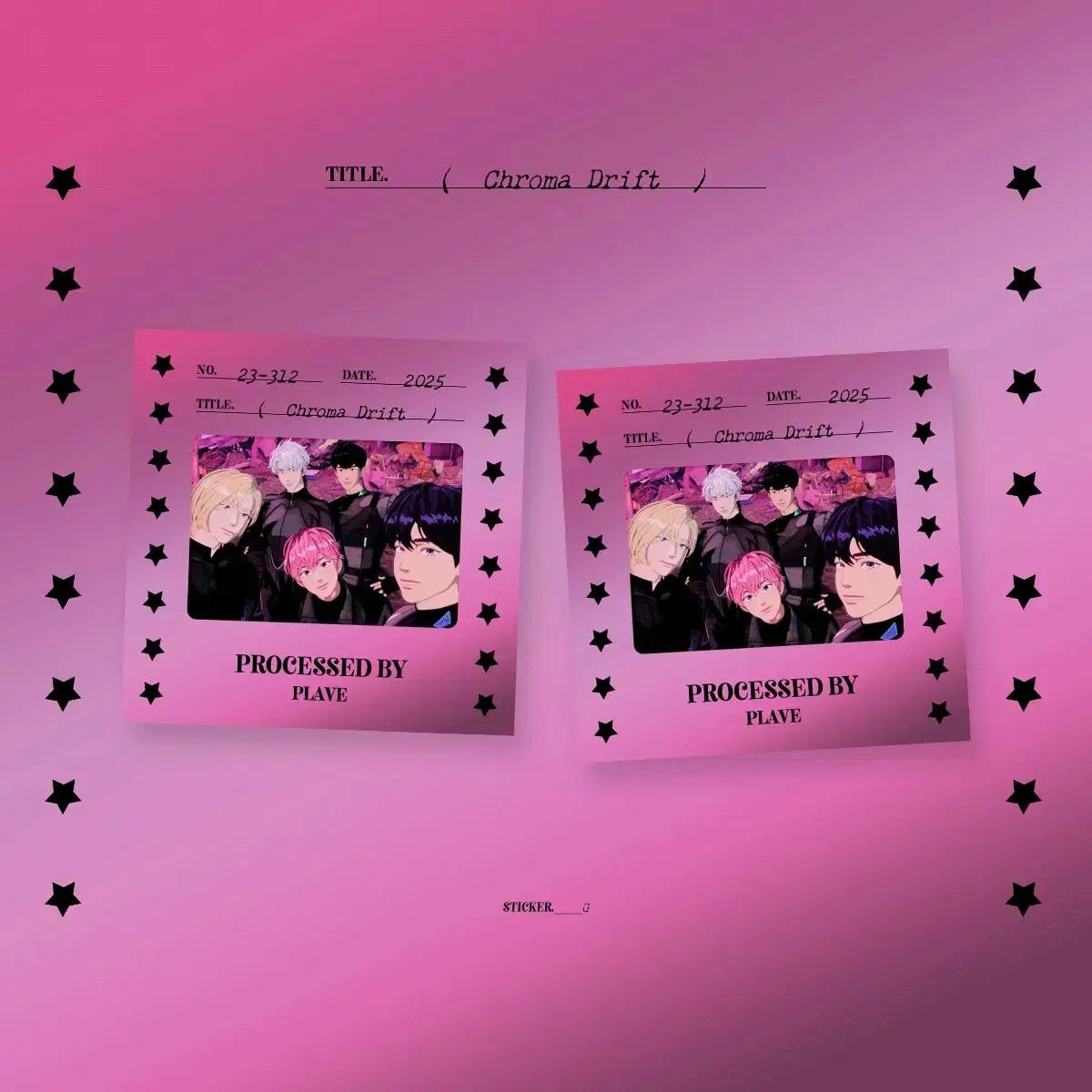 (3+1) 플레이브 크로마 필름 도무송 스티커 판스 비공굿