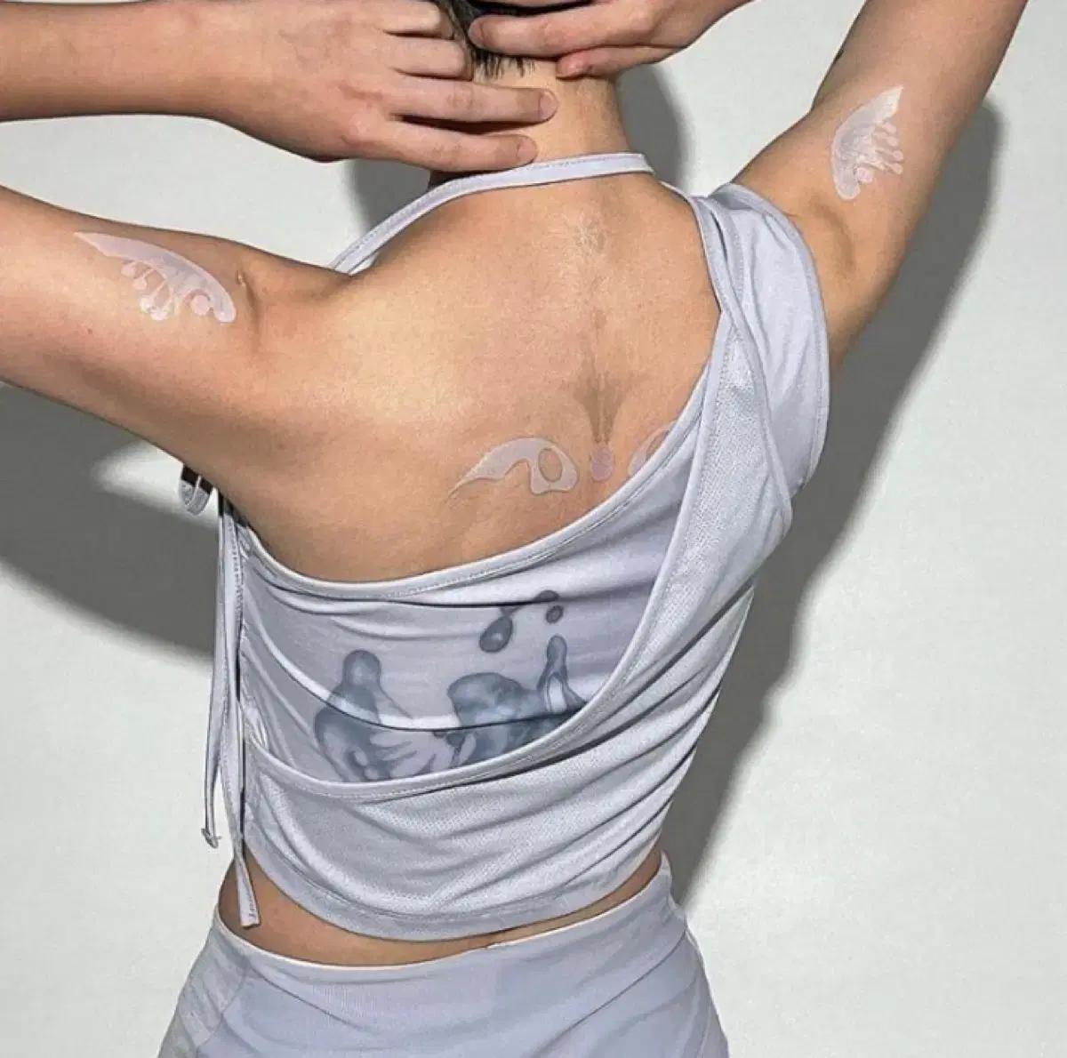 OJOS Overlap One-Shoulder Top Grey