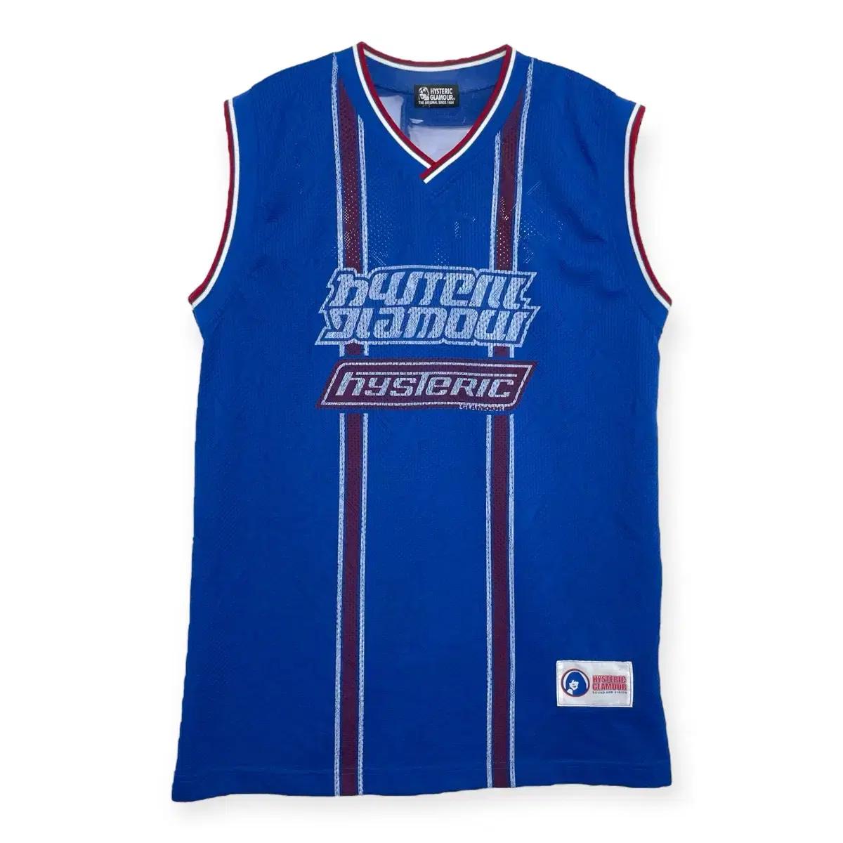 히스테릭글래머 슬리브리스 메쉬 나시 티셔츠