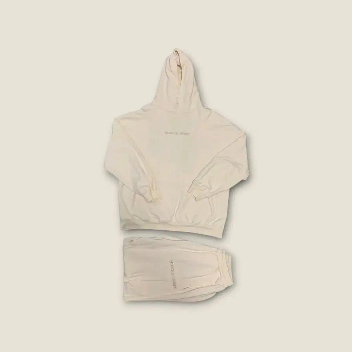 L,M)머슬암드 후드 , 밴딩 조거팬츠 세트 츄리닝 셋업 짐웨어 후디