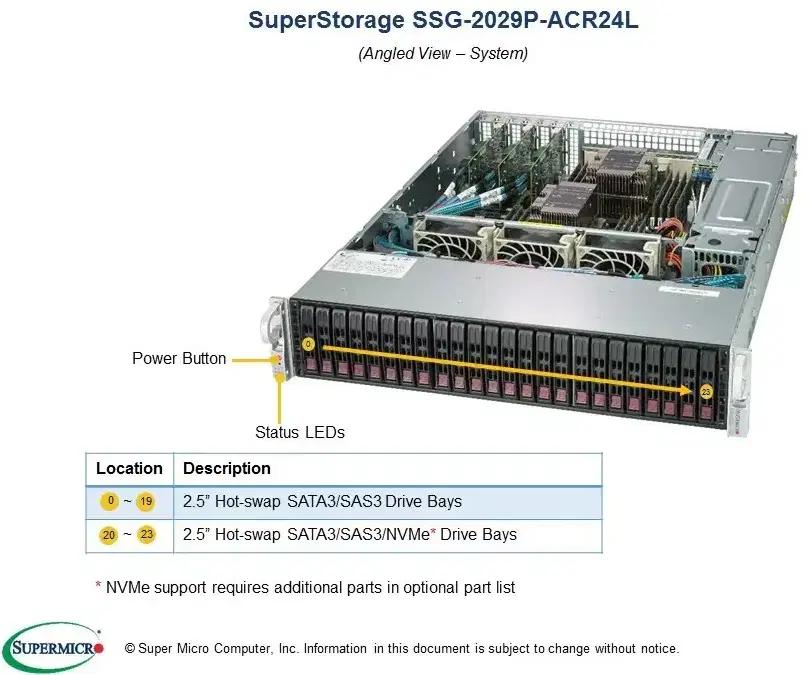 SUPERMICRO SSG-2029P 스토리지 서버 XEON 8260