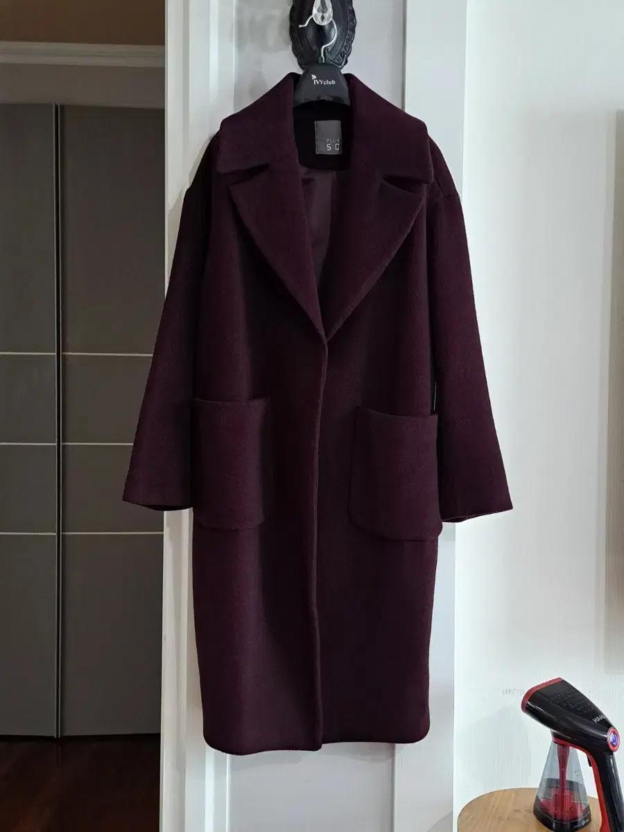 한겨울 롱코트 버건디 55