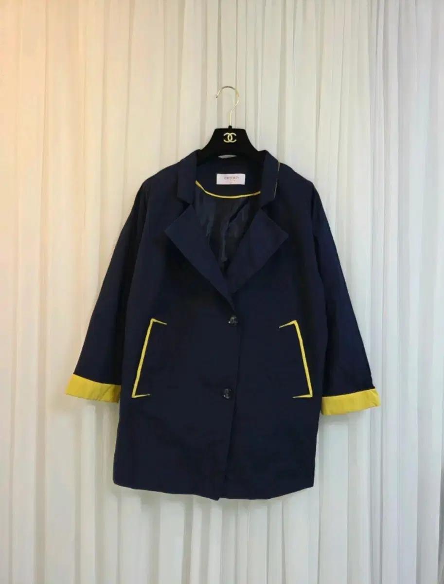 새)배색 여성 트렌치 코트 자켓 점퍼 아우터 가을 겨울 55 캐주얼