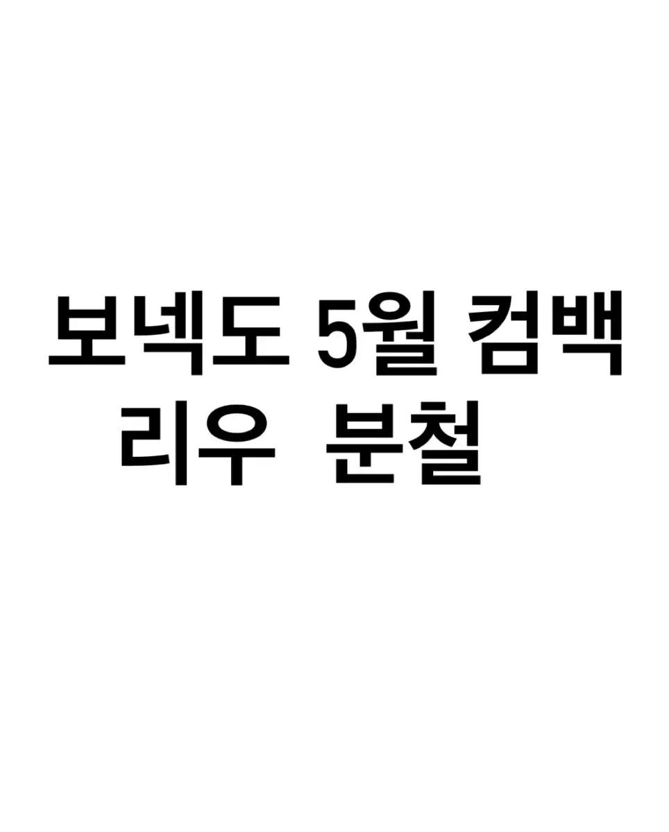 보넥도 리우 분철