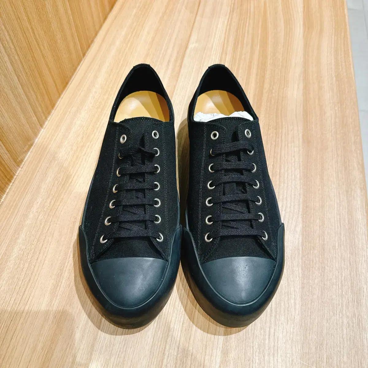 (정품/새상품) JIL SANDER 질 샌더 남성 블랙 캔버스 스니커즈