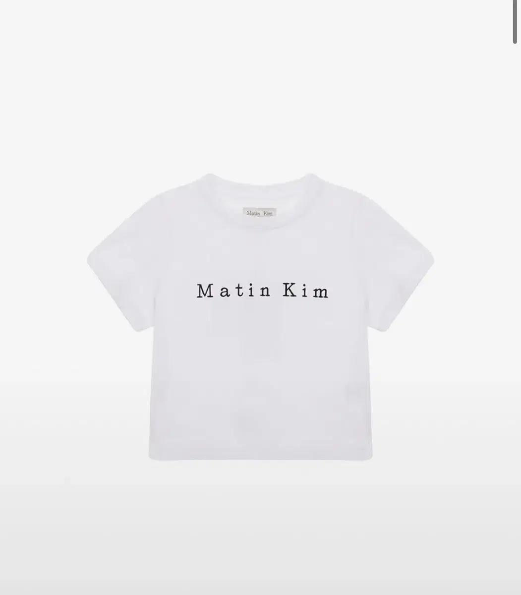 마뗑킴 반팔 MATIN EMBROIDERY LOGO CROP TOP