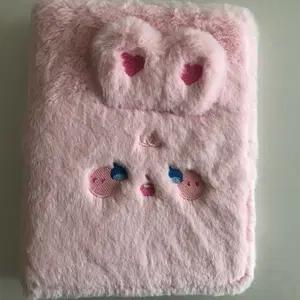 토끼 털 핑크 포카 바인더 다이어리 커버 콜렉트북 스트레이키즈 아이브