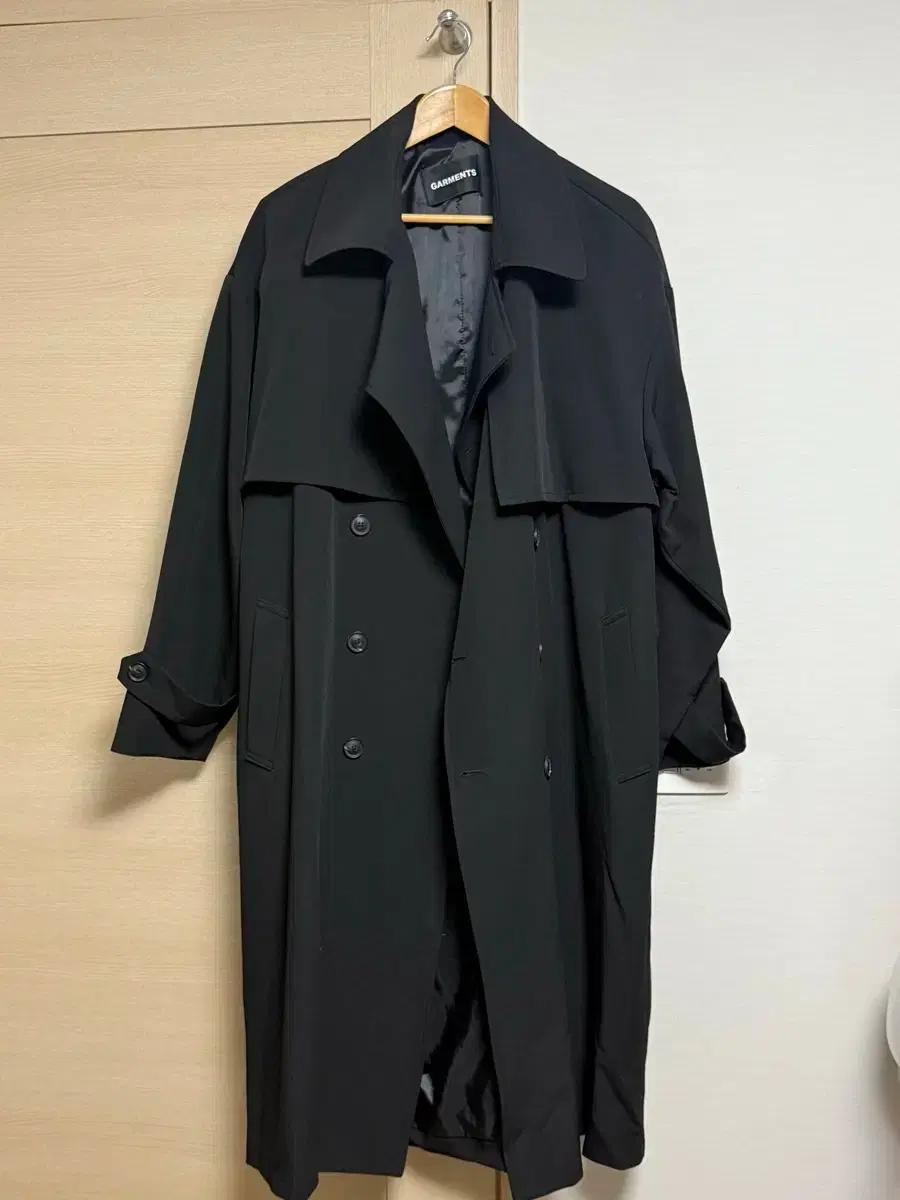 블랙 롱 트렌치코트)FREE