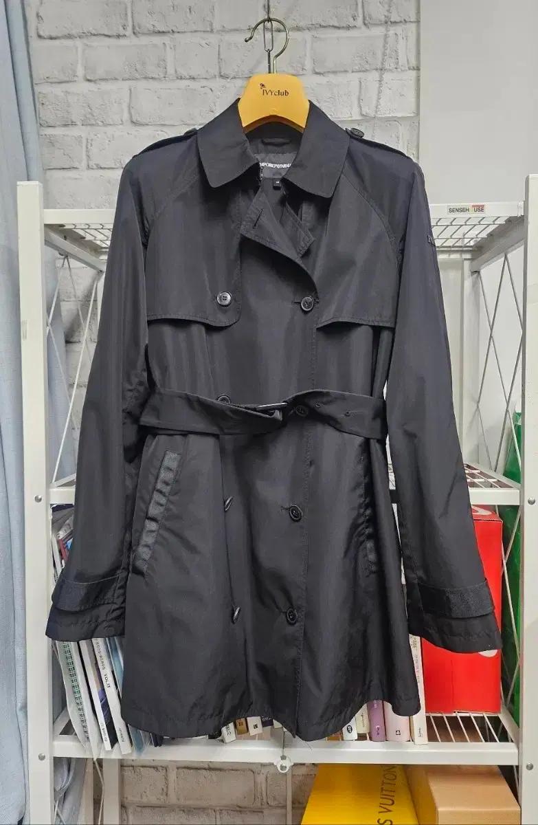 엠포리오아르마니 여성 봄 트렌치코트 벨티드 더블 키큰날씬66 WK27