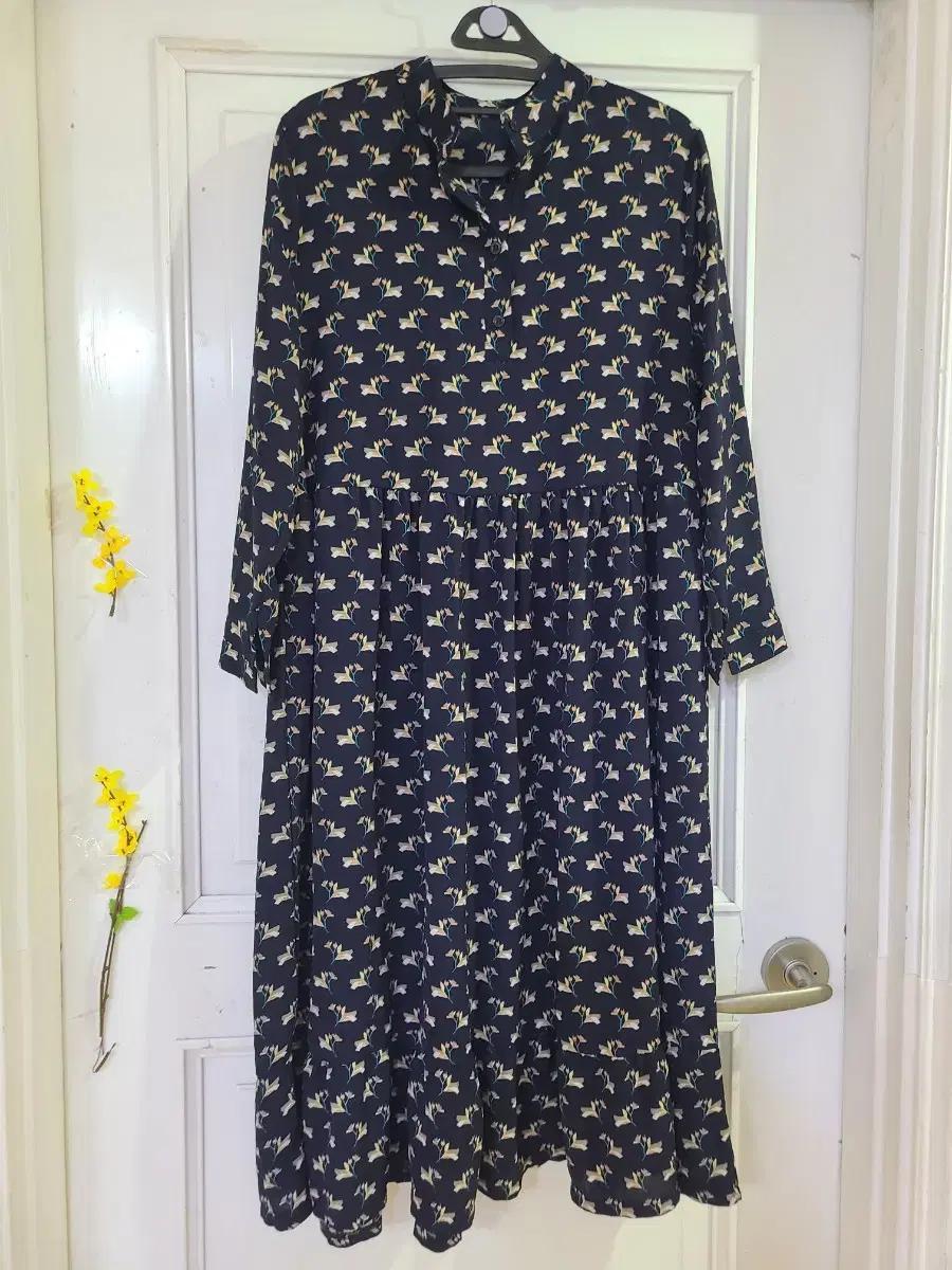 봄. 가을 쉬폰 롱원피스. 깨끗해요. 가슴