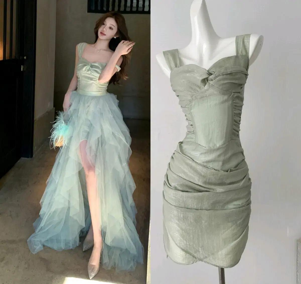 [롱/미니 가능] 투웨이 쉬폰원피스 나시원피스 바캉스룩 휴양지코디