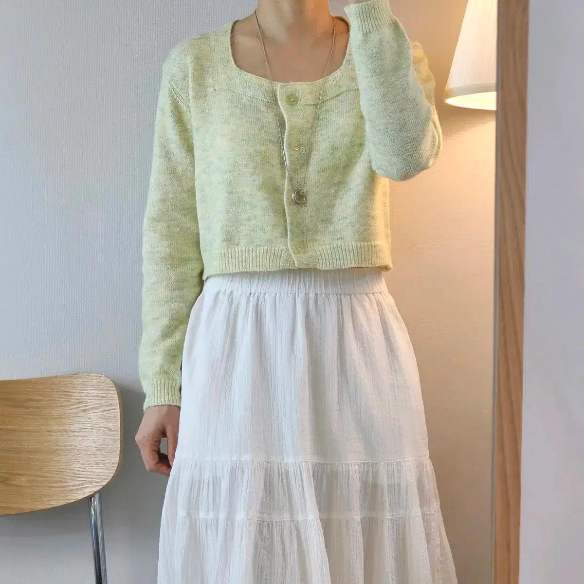 (F)여성 스퀘어넥 긴팔 봄니트 가디건 F4-W210