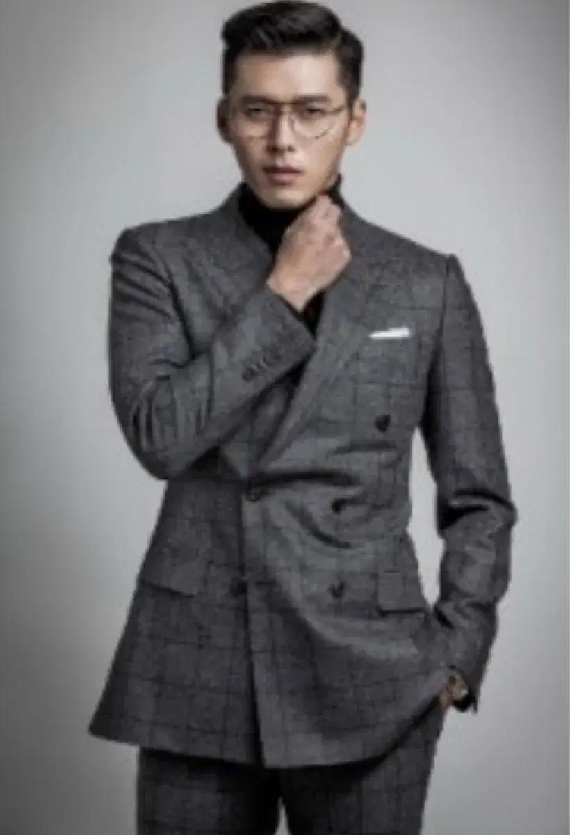 톰포드 wool cashmere 수트 더블 자켓 46 쉘튼