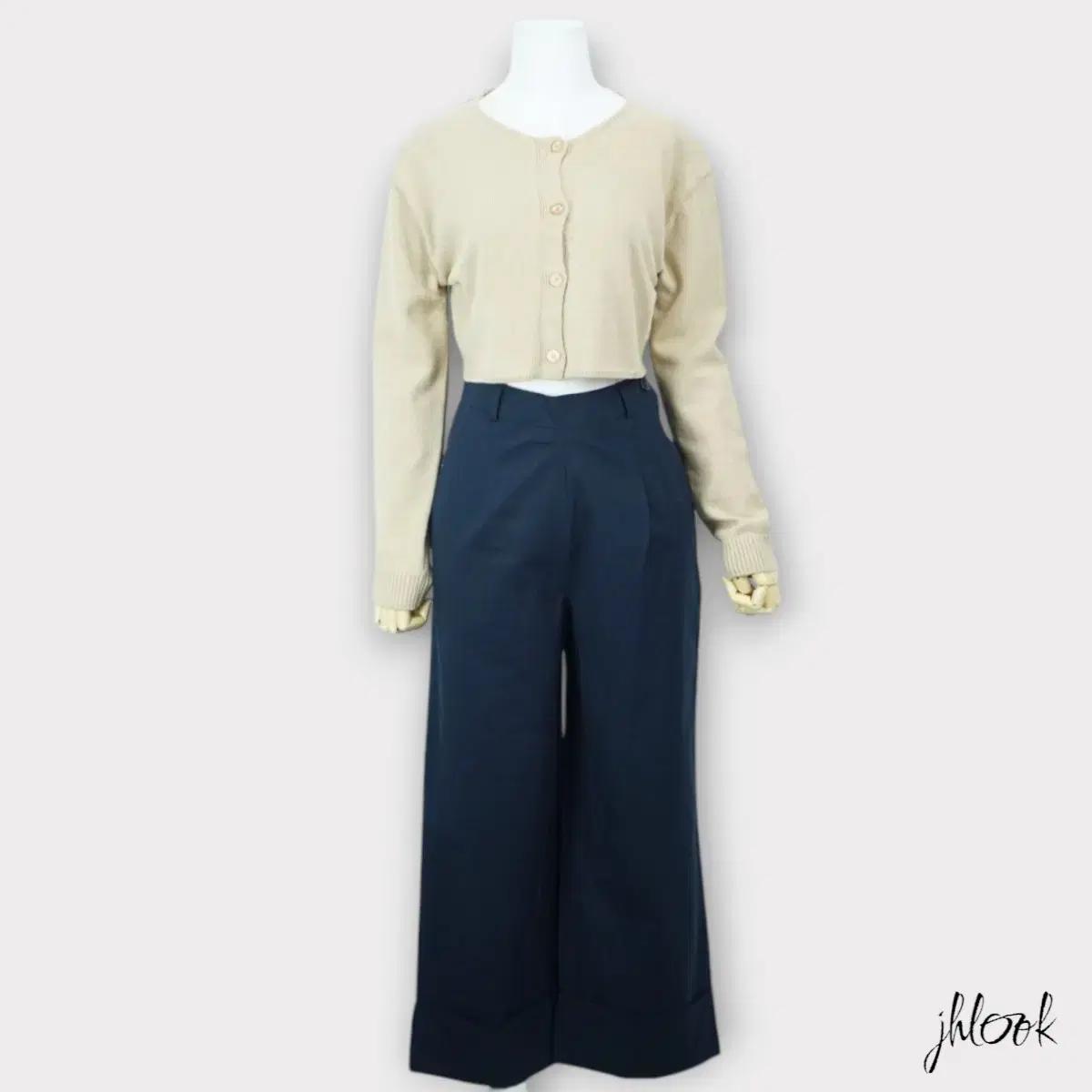 floyd 코튼 롤업 카브라 팬츠 면바지 왕하이웨스트