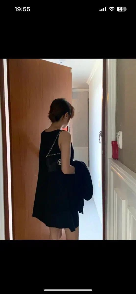 코드유 플럼 원피스 블랙