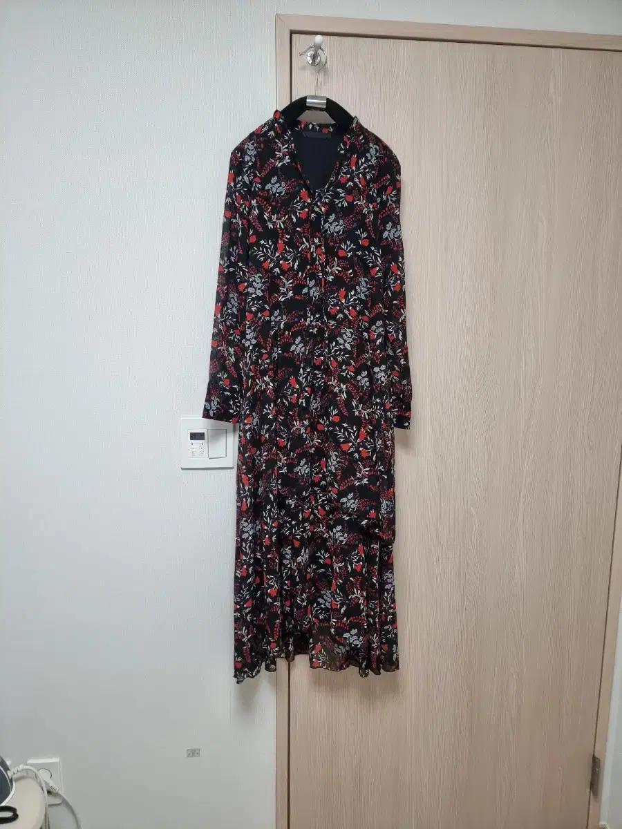 르샵 꽃무늬 롱 쉬폰 원피스