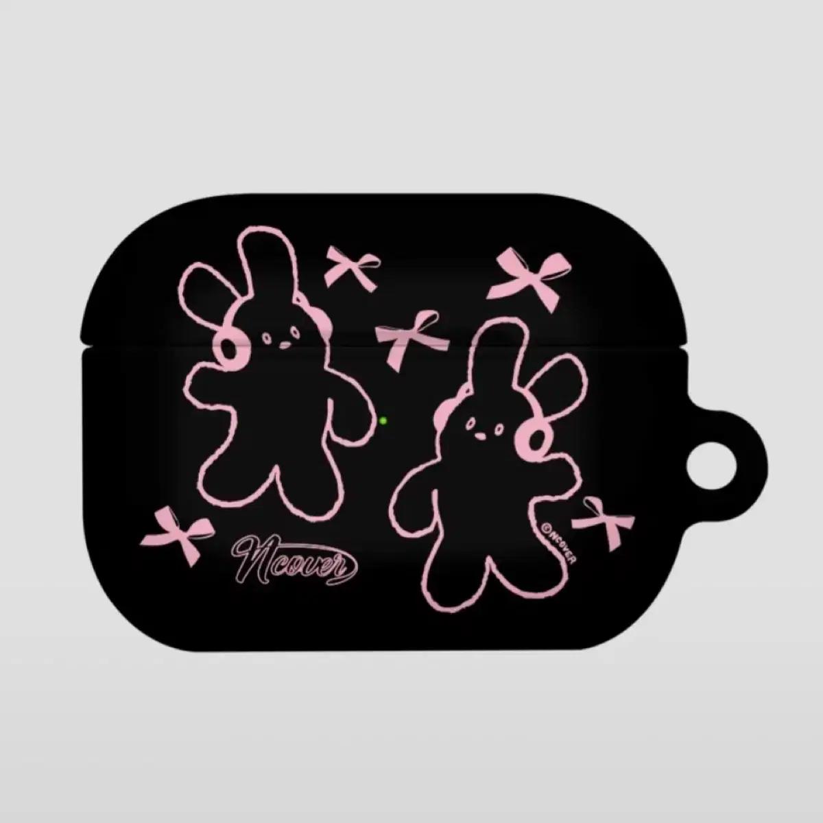 앤커버 DOODLE RABBIT - BLACK 에어팟 프로 케이스