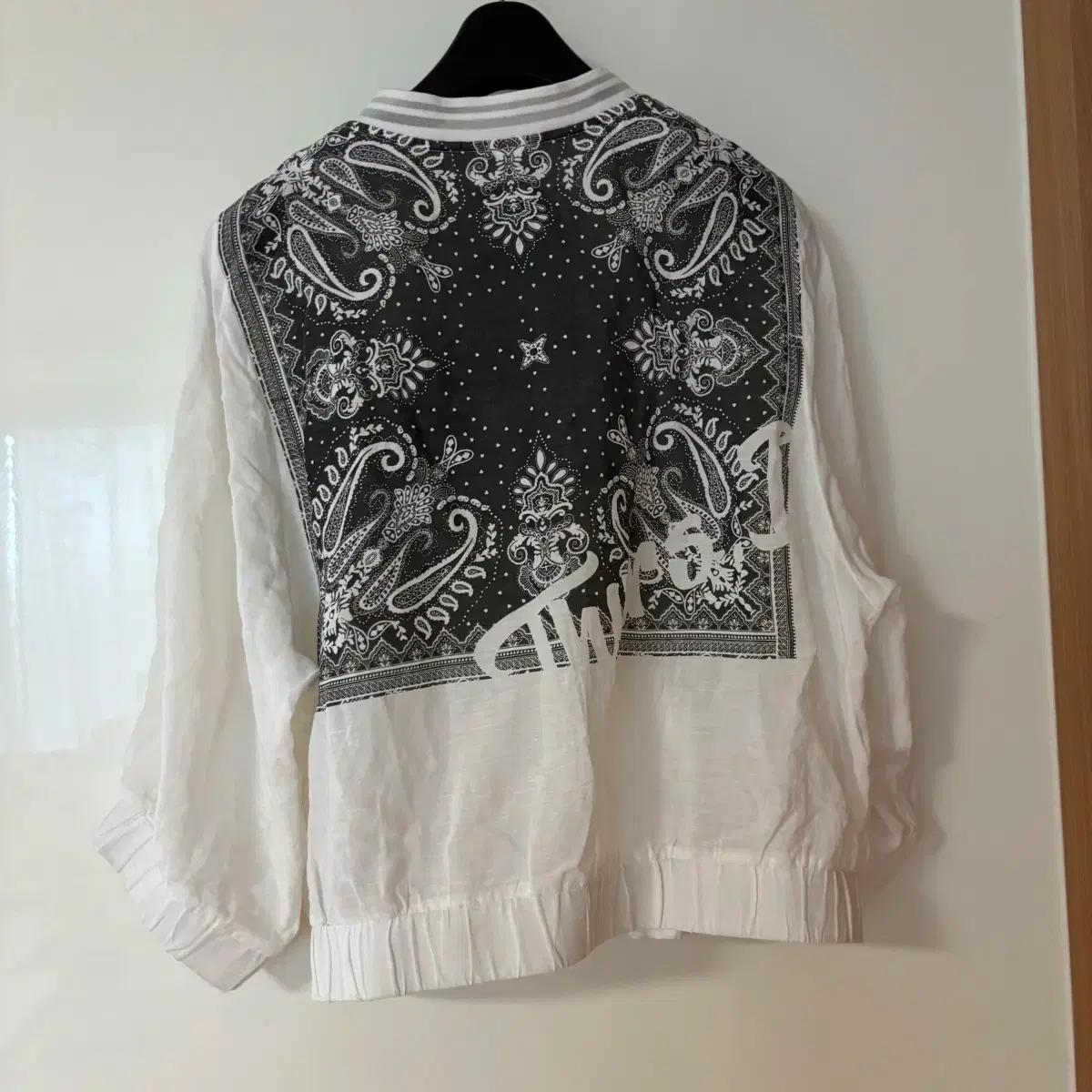 써스데이아일랜드 반다나 프린트 블루종 점퍼 페이즐리 에스닉 린넨 자켓