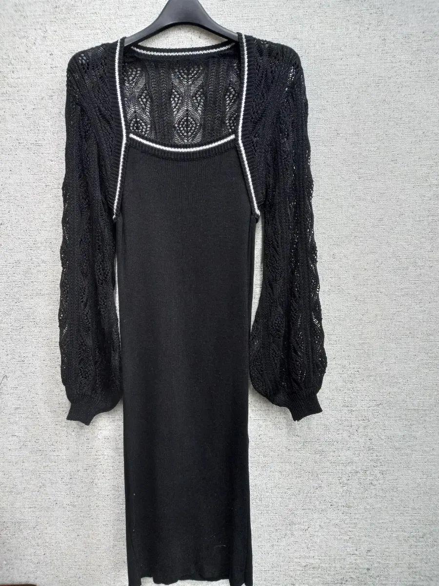 에고이스트 퍼프소매 니트원피스 44