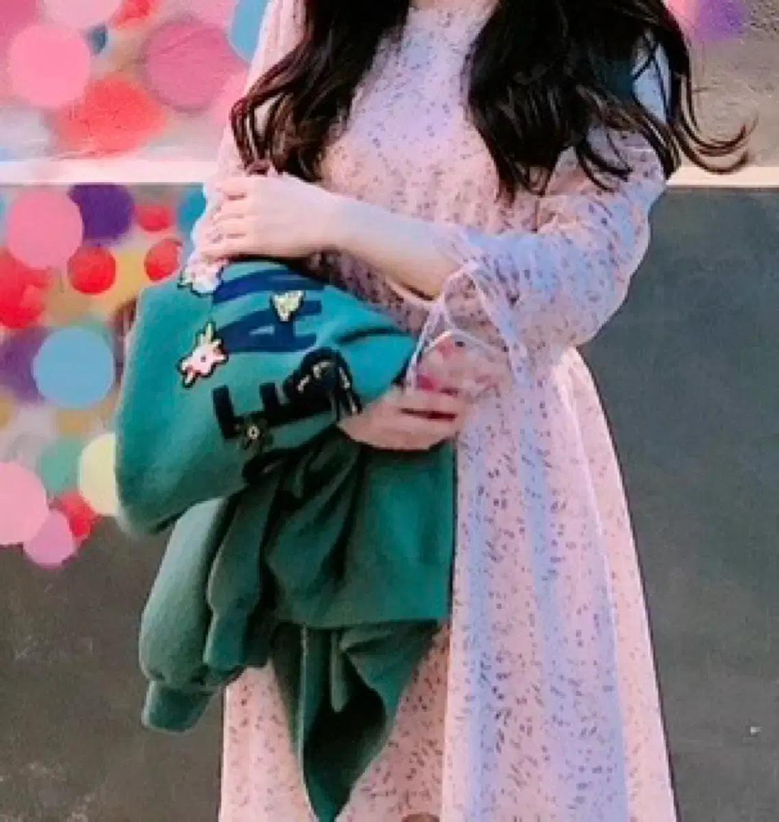 플로럴 쉬폰 미니 원피스 (무배)