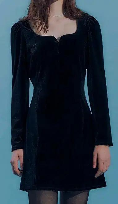 이바나 헬싱키 벨벳 드레스, 블랙, s