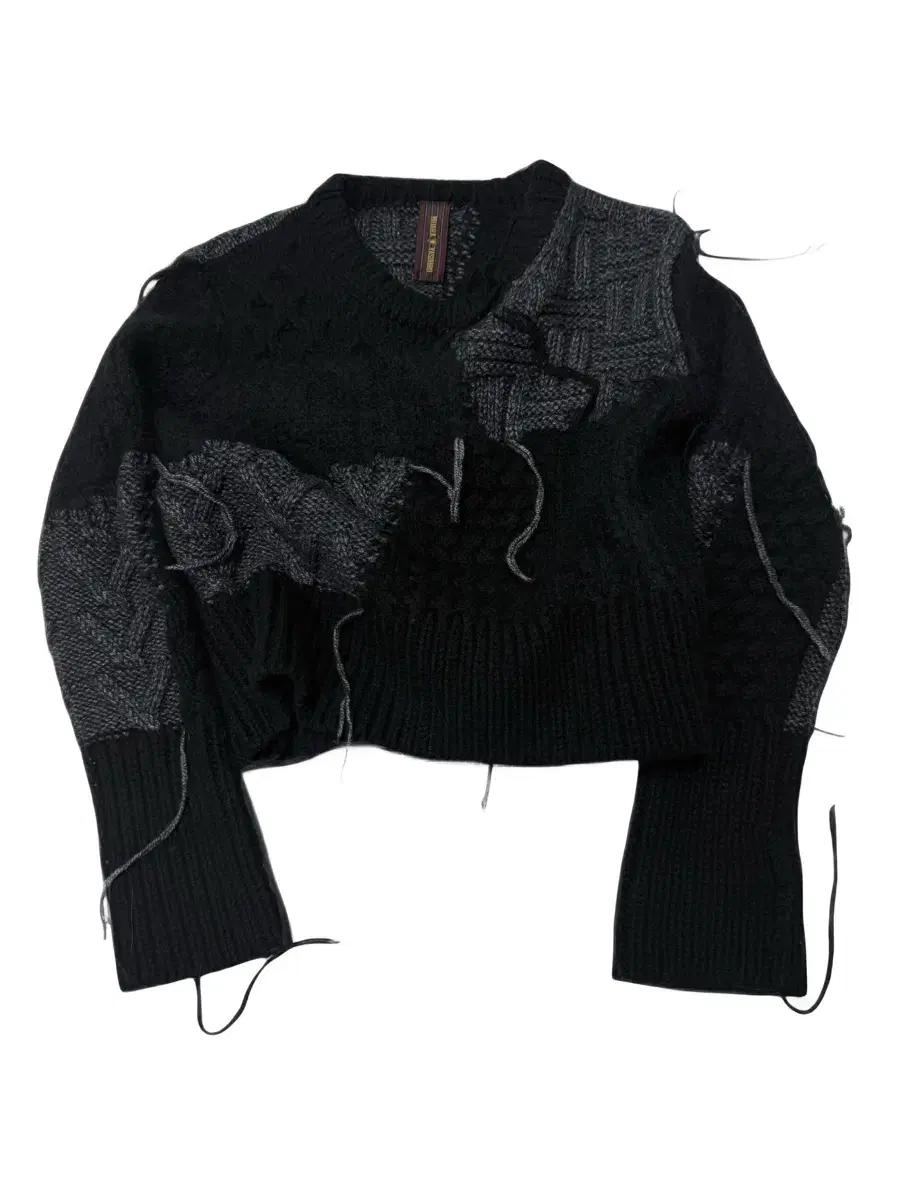 미하라야스히로 케이블 패치 니트