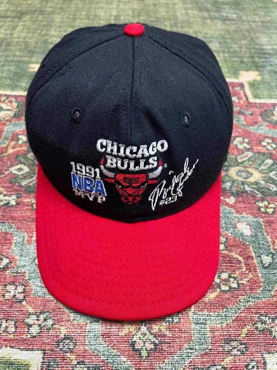 NBA 1991 vintage 시카고불스 마이클조던 mvp 싸인 볼캡