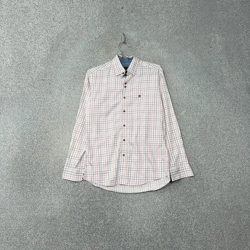 루이까또즈 남성 캐주얼 로고 체크 셔츠 95