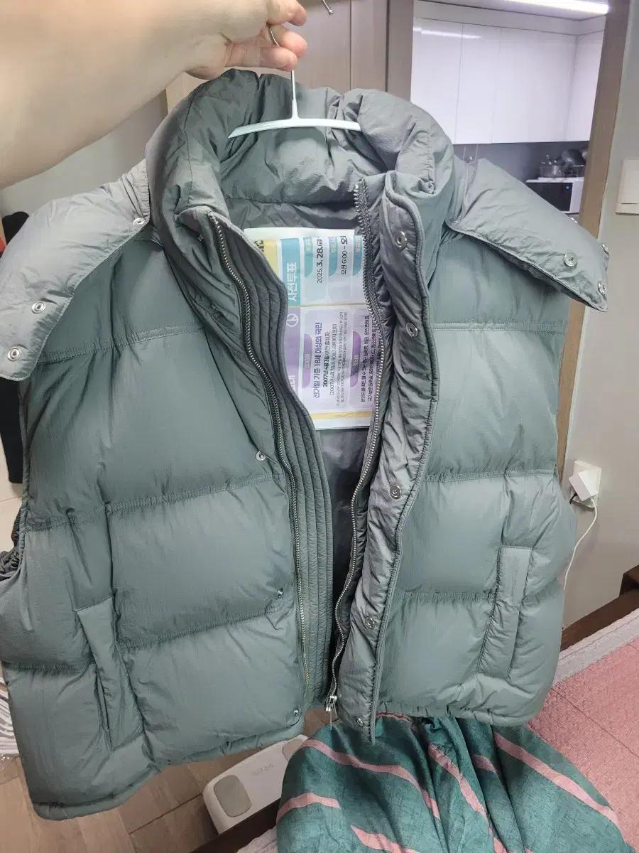 아미 패딩조끼 그레이