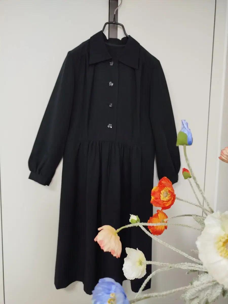 블랙 쉬폰원단 안감0 귀여운 베이비돌 원피스