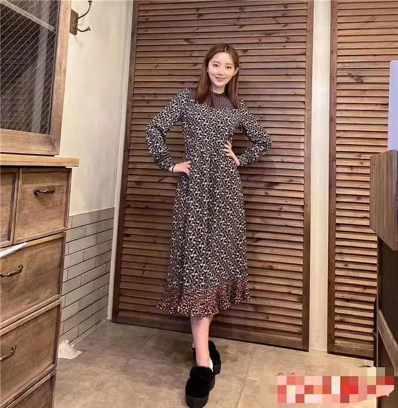 써스데이아일랜드 플라워 패턴 롱 원피스