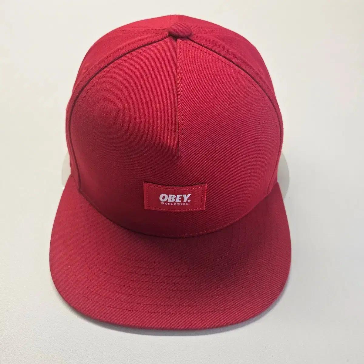 오베이(OBEY) 스냅백 모자 레드