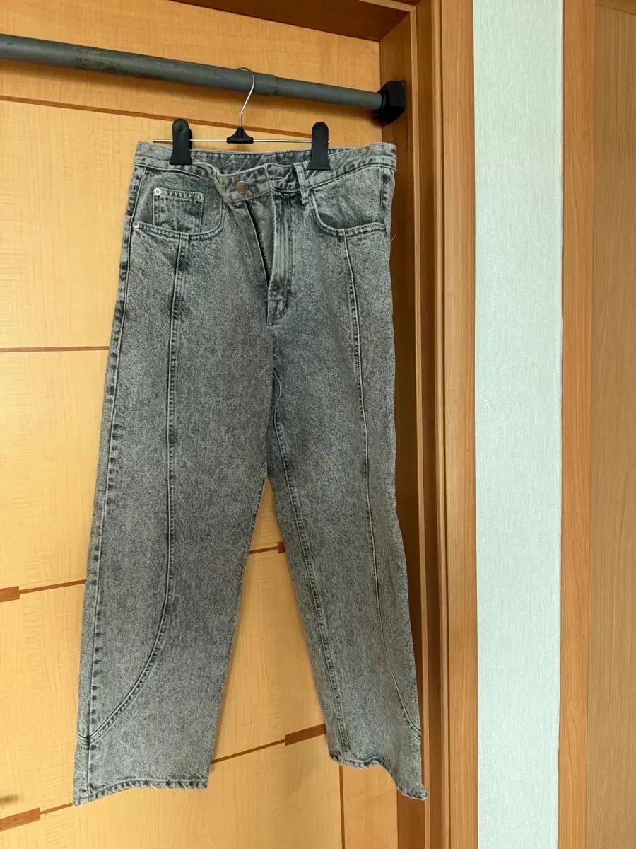 언어팩티드 TRACK DENIM / DYED GREY 스몰사이즈 판매