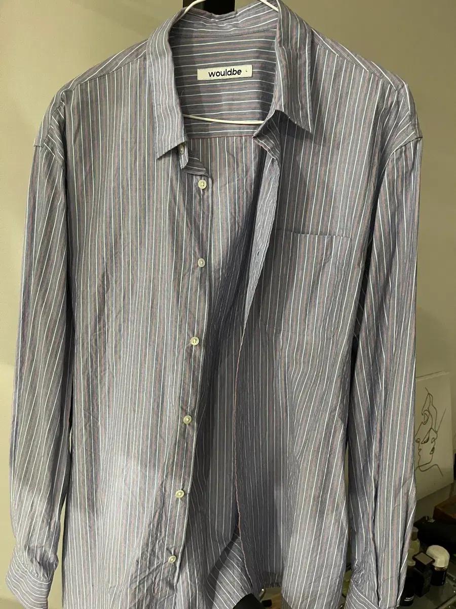 우드비 Relaxed Striped Shirt (Sax)