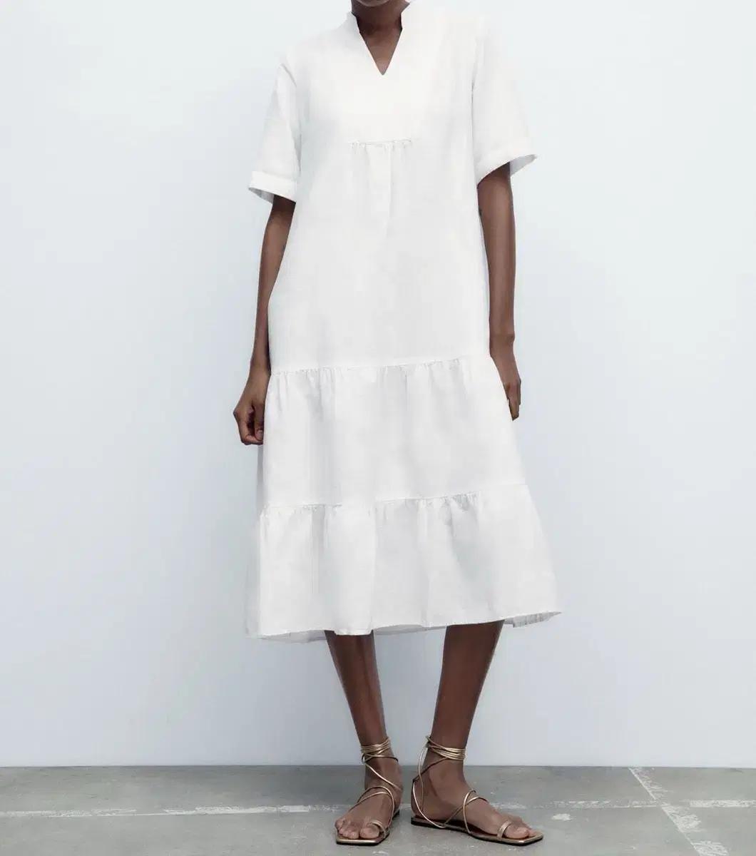 자라 리넨 원피스 드레스