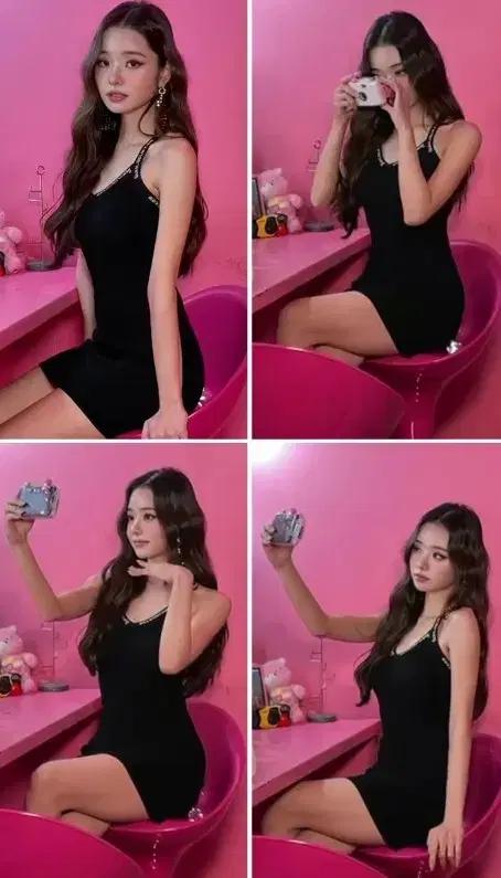 연말파티룩(새상품) 알렉산더왕 로고 원피스 S