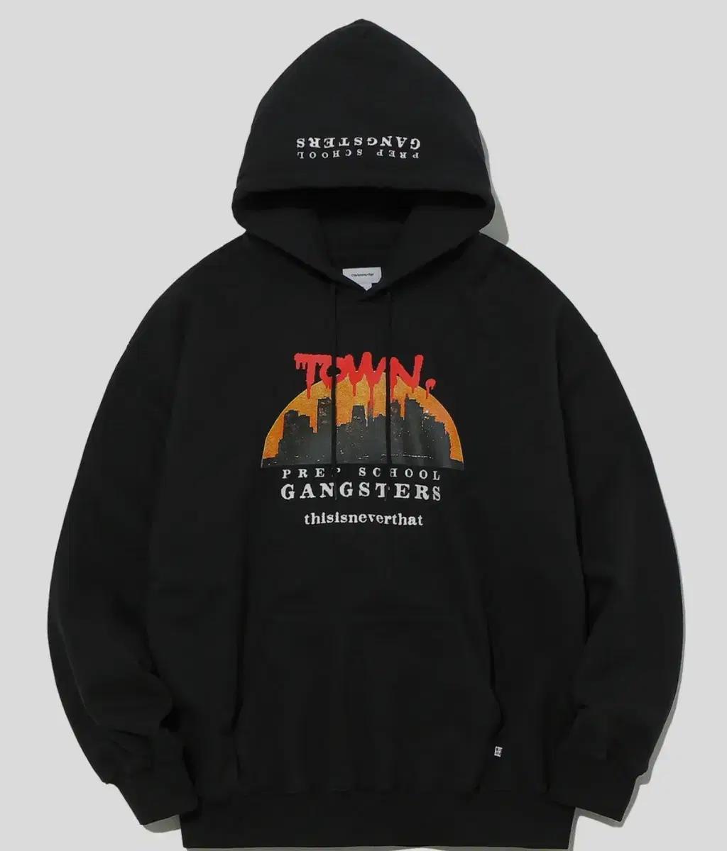 디스이즈네버댓 TOWN 후드 스웻셔츠 블랙 L