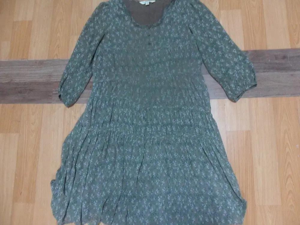 6천원구제 써스데이아일랜드 여성 쉬폰원피스 칠부소매 베-2