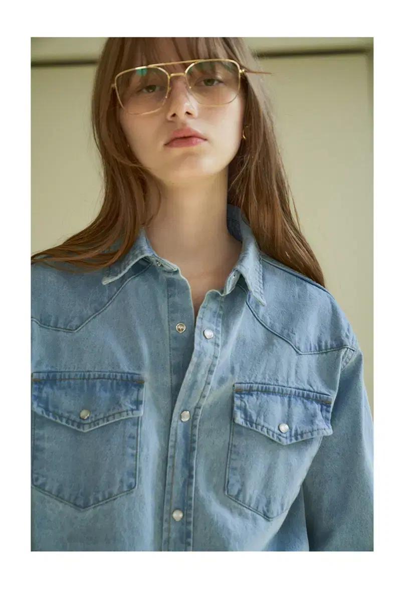 시야쥬 Western denim shirt light blue S