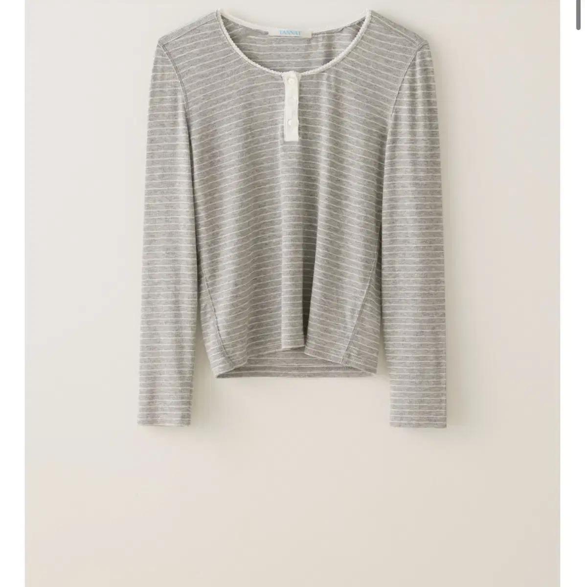 타낫 스트라이프 코튼 탑 그레이