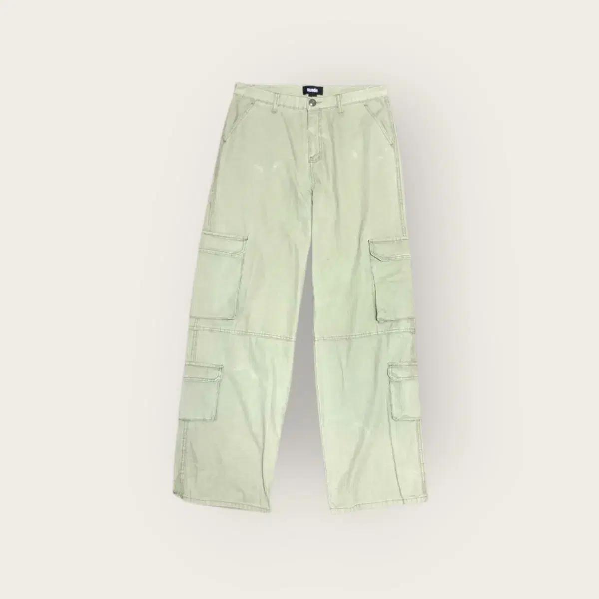 L)Suade 카고팬츠 벌룬팬츠 오버핏바지 카고바지 빈티지그린 통큰바지